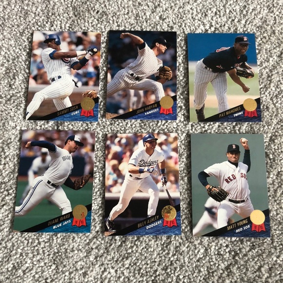 💕6 1993 Leaf baseball cards - Picture 1 of 2